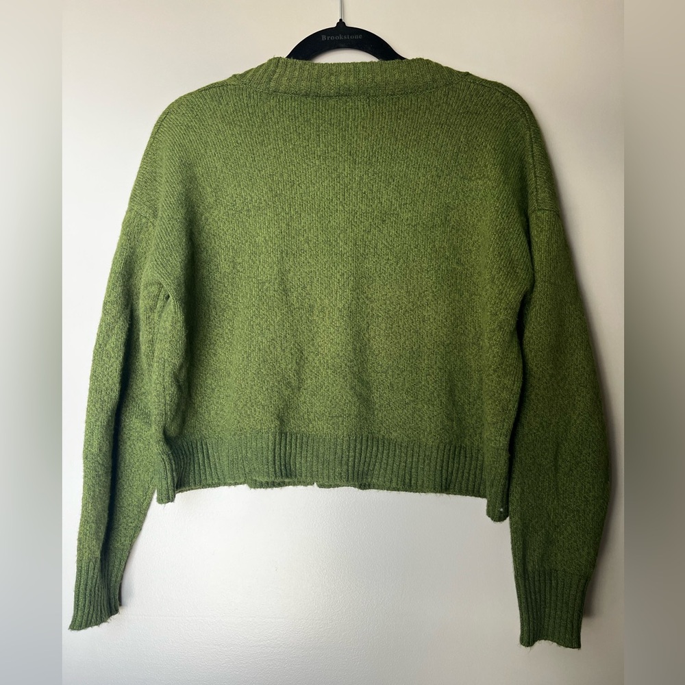 Wild Fable Olive Green Cardigan Sweater - Picture 2 of 2
